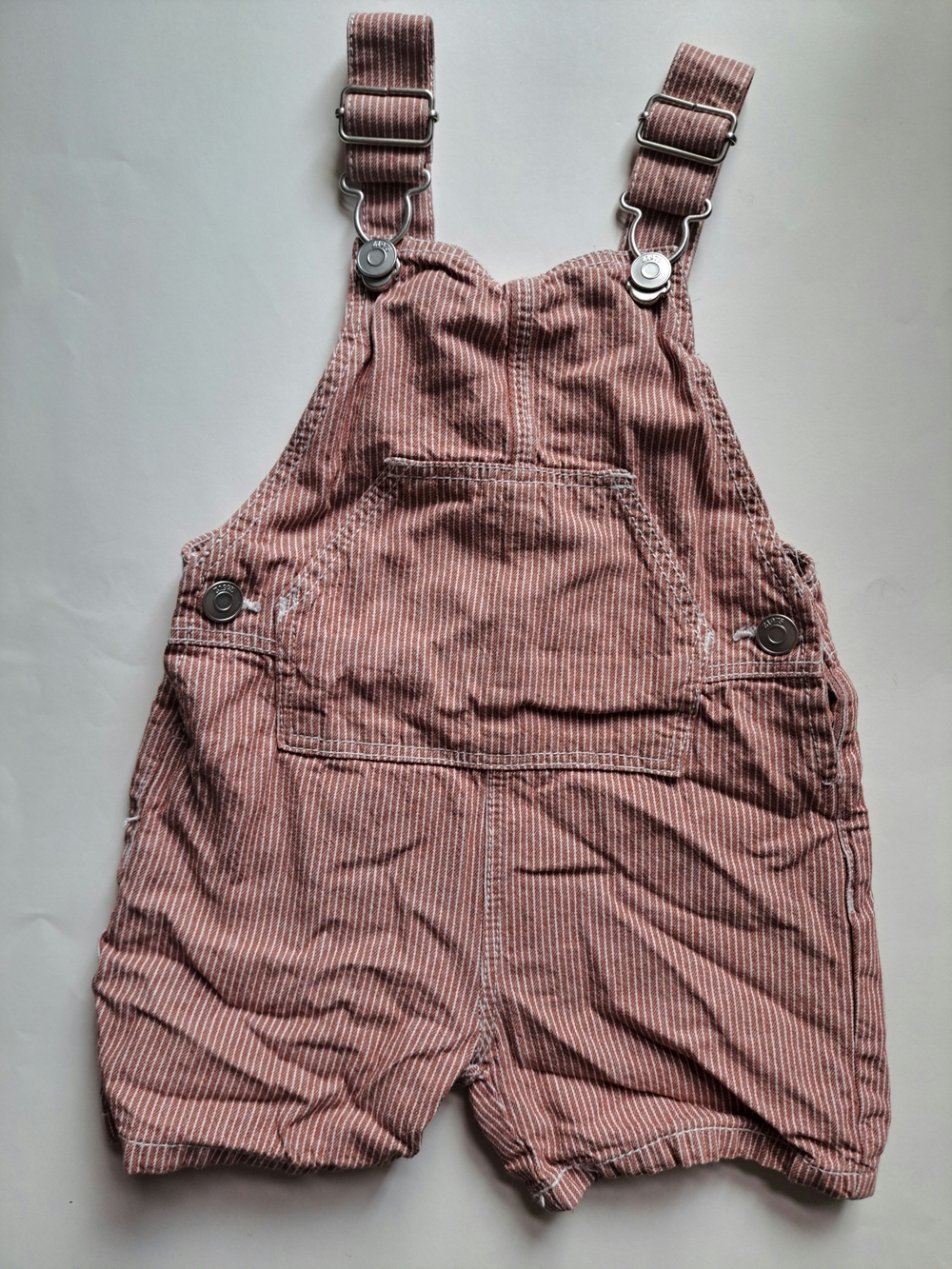 Zara Baby Striped Short Overalls | 6–9 Months | Cottagecore